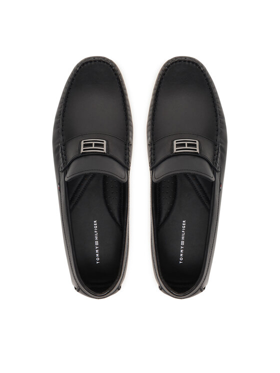 Tommy Hilfiger Μοκασίνια Tommy Hilfiger Hardware Hilfiger Driver Shoe FM0FM05838 Μαύρο