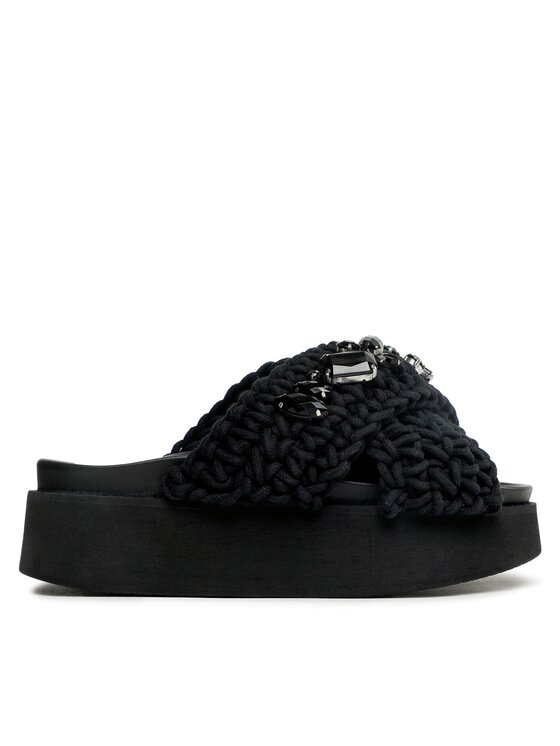 Inuikii Şlapi Inuikii Woven Stones 70103-106 Negru