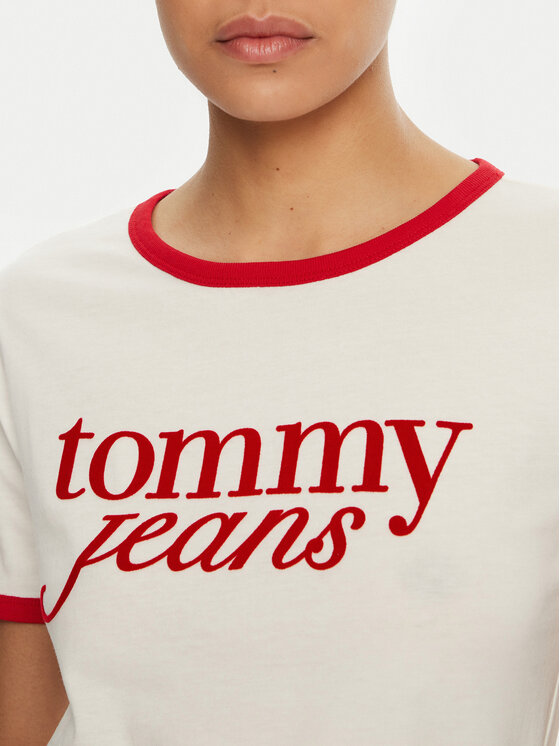 Tommy Jeans Tommy Jeans T-shirt DW0DW19449 Bianco Relaxed Fit