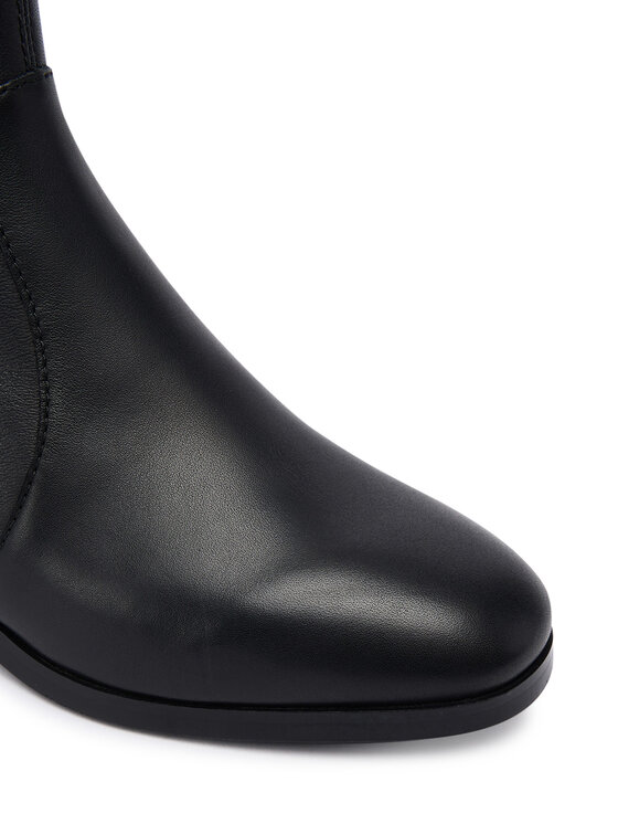Tommy Hilfiger Aulinukai Tommy Hilfiger Th Stretch Leather Bootie FW0FW08860 Juoda