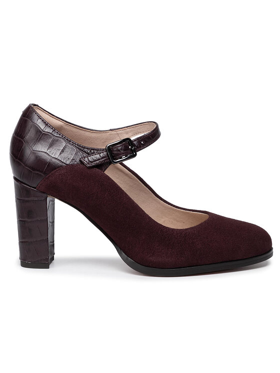 Clarks Туфлі Clarks Kaylin Alba 261456894 Бордовий