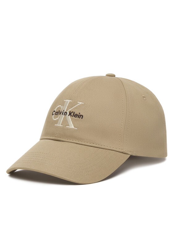 Calvin Klein Kapa s šiltom Calvin Klein Monologo Embroidery Baseball Cap LV04G5004G Bež