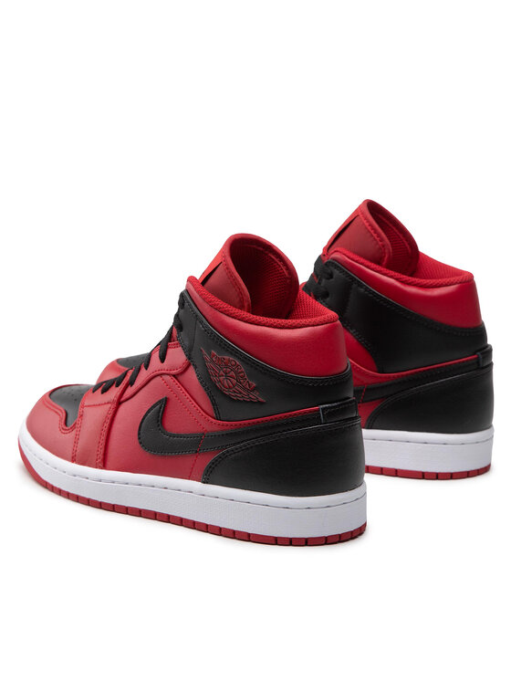 Nike Sneakersy Nike Air Jordan 1 Mid 554724 660 Czerwony