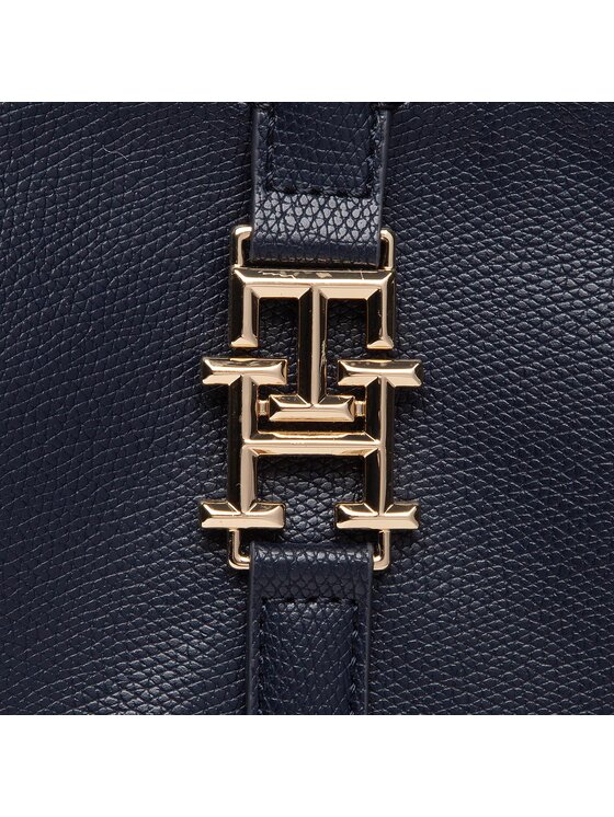 Tommy Hilfiger Borsetta Tommy Hilfiger Th Plush Small Satchel AW0AW14185 Blu scuro