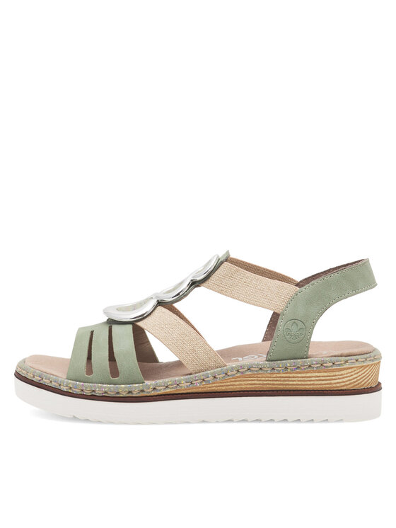 Rieker Sandali Rieker 679L4-52 Zelena