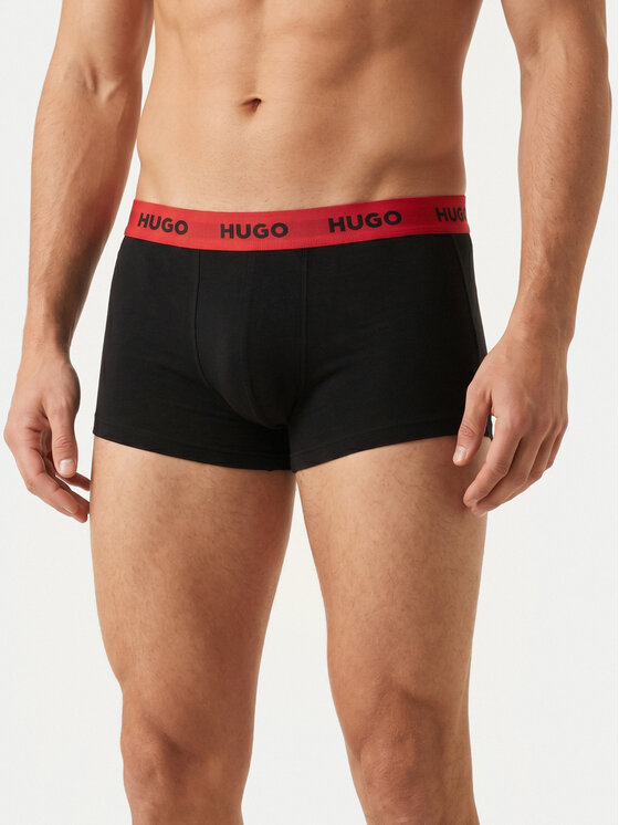 HUGO HUGO Conjunto de calzoncillos boxer Trunk Triplet 50532611 Negro