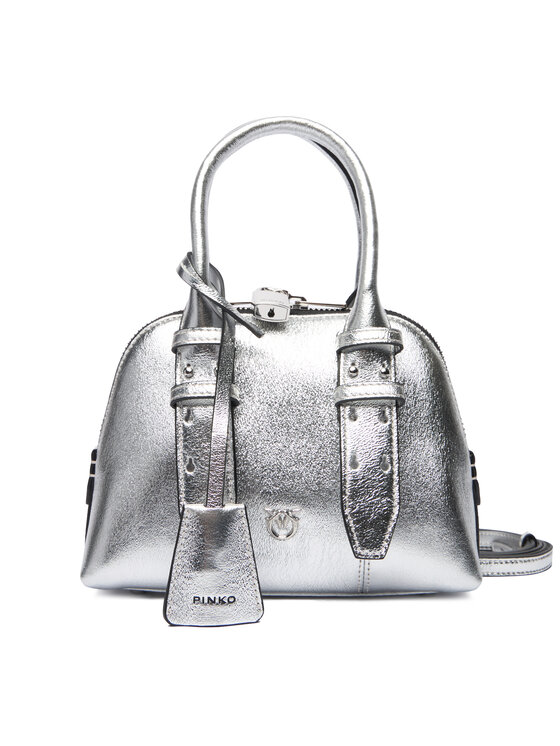 PINKO Сумка PINKO Bowling Bag Zip Mini AI 25-26 PLTT 105333 A0QO Срібний