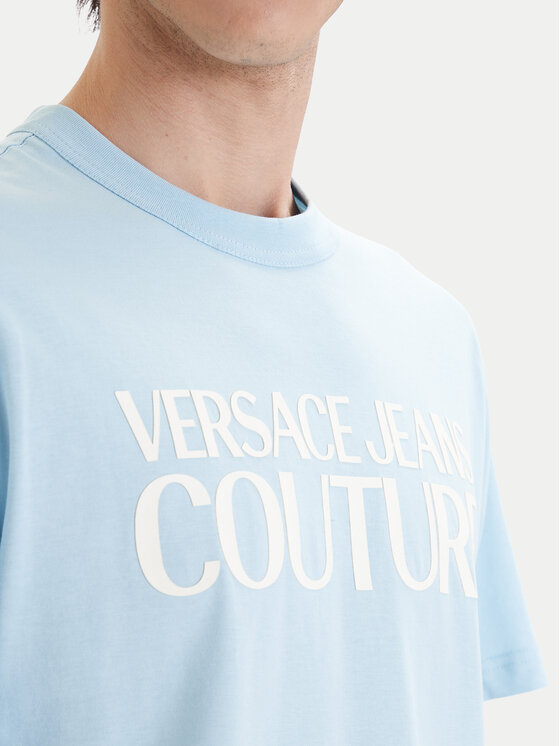 Versace Jeans Couture Versace Jeans Couture Camiseta 80GAHT01 CJ00T Azul Regular Fit