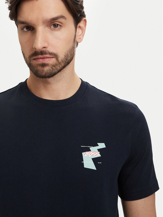 BOSS BOSS Camiseta Movement 50561872 Azul marino Regular Fit