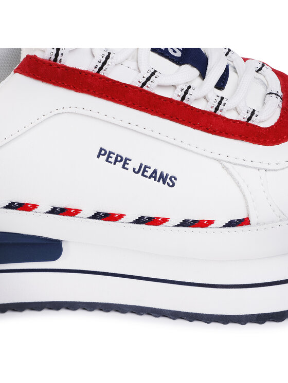 Sneakers Pepe Jeans Rusper Nine PLS30993 Alb | Epantofi.ro
