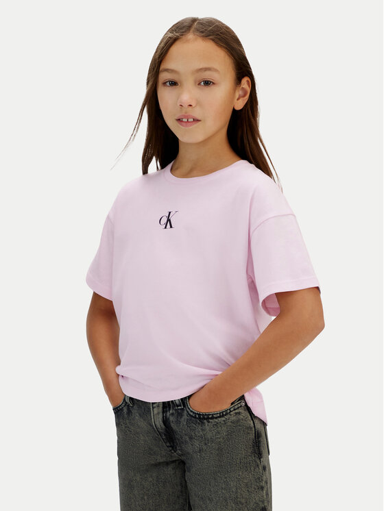 Calvin Klein Jeans Calvin Klein Jeans Camiseta Logo IG0IG02136 Rosa Boxy Fit