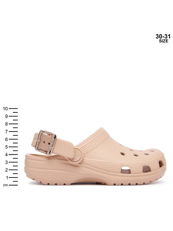 Crocs Papucs Crocs Classic Metallic Buckle Clog K 214228 Bézs