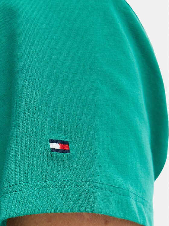 Tommy Hilfiger Tommy Hilfiger Camiseta WW0WW48710 Verde Slim Fit