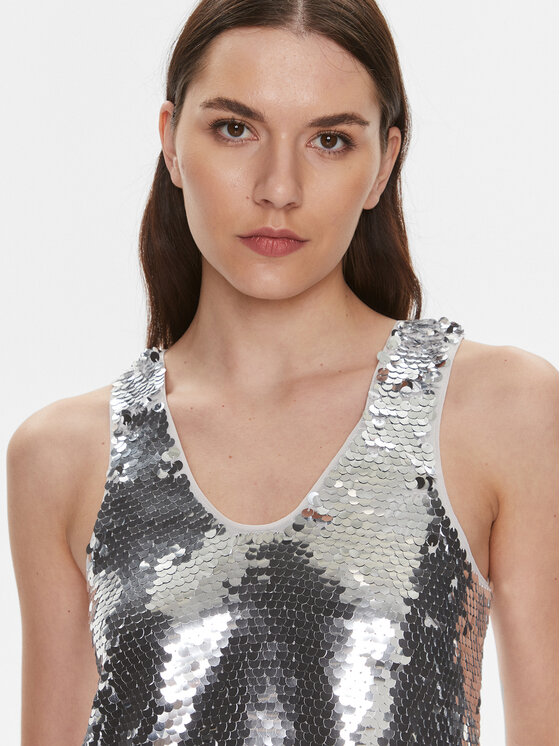 Samsøe Samsøe Samsøe Samsøe Top Lykke F23400085 Srebrna Regular Fit