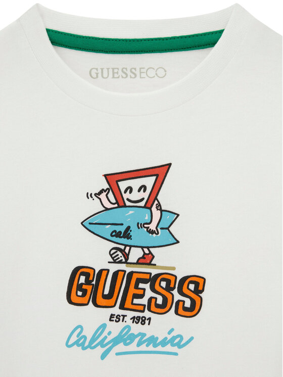 Guess Guess Camiseta N6GI12 K8HM4 Blanco Regular Fit