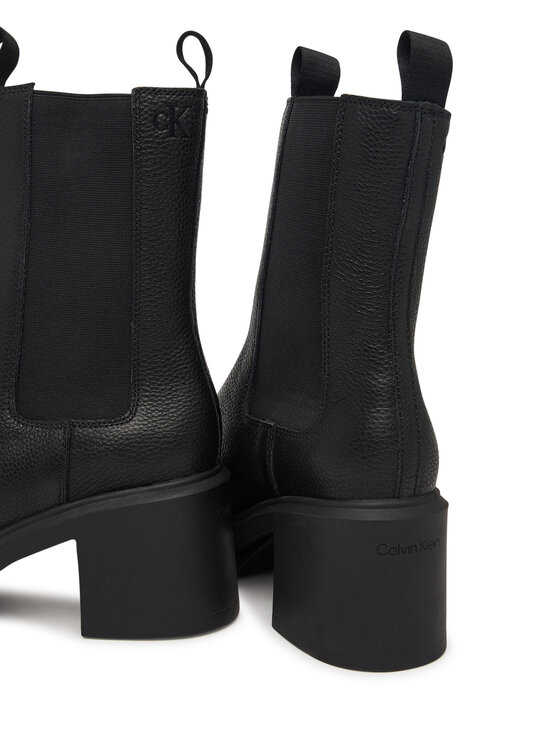 Calvin Klein Bokacsizma Calvin Klein Block Heel Chelsea Boot Lth HW0HW03694 Fekete