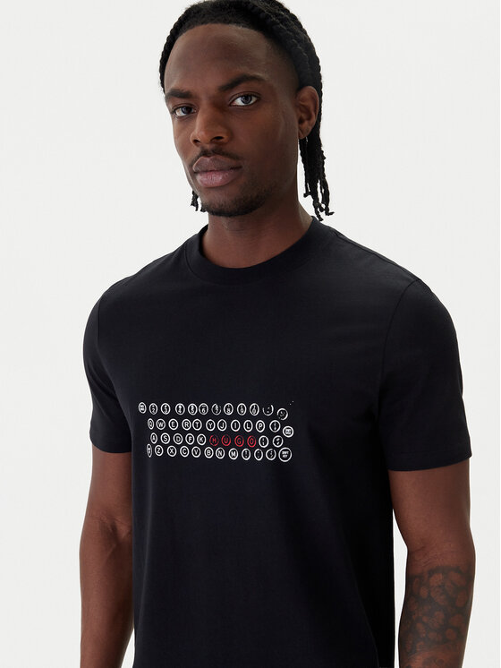HUGO HUGO Camiseta Deyss 50553755 Negro Regular Fit