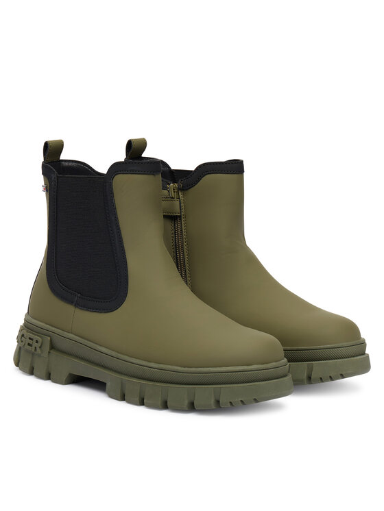 Tommy Hilfiger Polokozačky Tommy Hilfiger T3X5-34130-1355414 Khaki