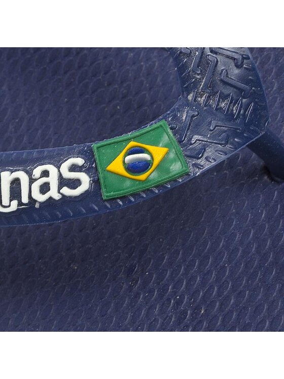 Havaianas Šlepetės per pirštą Havaianas Brasil Logo 41108500555 Tamsiai mėlyna