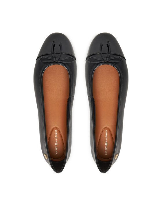 Tommy Hilfiger Baleríny Tommy Hilfiger Patent Toe-Cap FW0FW08830 Čierna