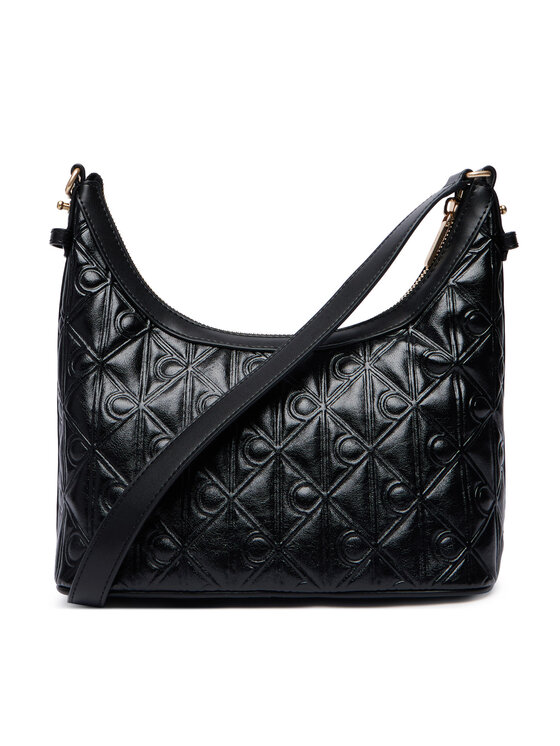 Calvin Klein Bolso Calvin Klein Emblem Aop Debossed Shoulder Bag LV04F3874G Negro