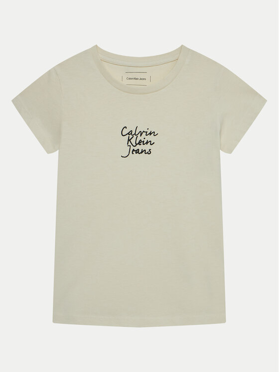 Calvin Klein Jeans Calvin Klein Jeans Póló IG0IG02805 Ekru Slim Fit