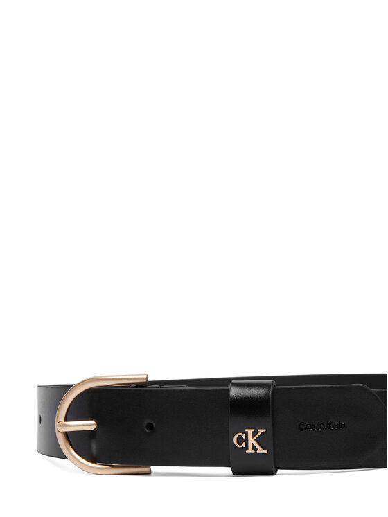 Calvin Klein Cintura Calvin Klein Rounded Buckle Ck Loop 35Mm LV04F7145G Nero