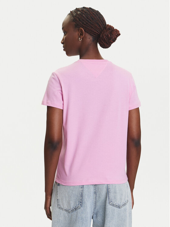 Tommy Jeans Tommy Jeans Marškinėliai Gradient Flag DW0DW20905 Rožinė Regular Fit
