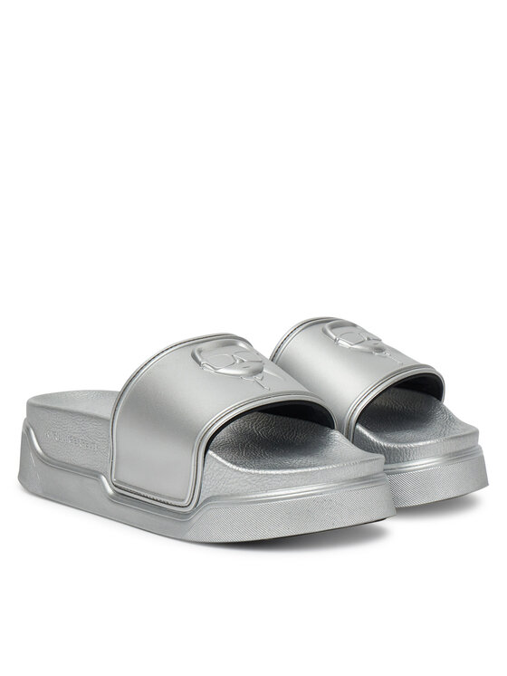 KARL LAGERFELD Шльопанці KARL LAGERFELD Kondominium KL88819 Срібний