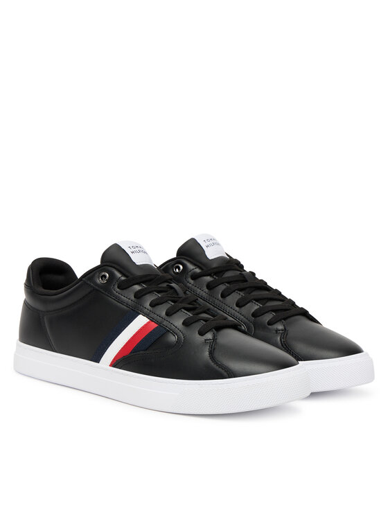 Tommy Hilfiger Zapatillas Tommy Hilfiger Icon Court Stripes FM0FM05628 Negro