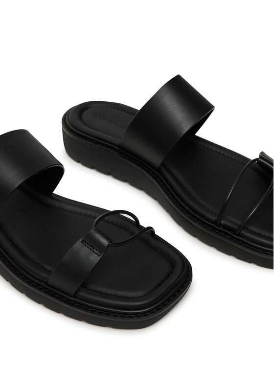 Calvin Klein Jeans Natikače Calvin Klein Jeans Rope Sandal Soft Lth Mg YW0YW01864 Crna