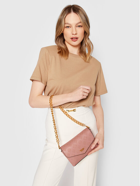 Geantă Guess Zanelle Mini Crossbody Flap HWPA84 92780 Roz