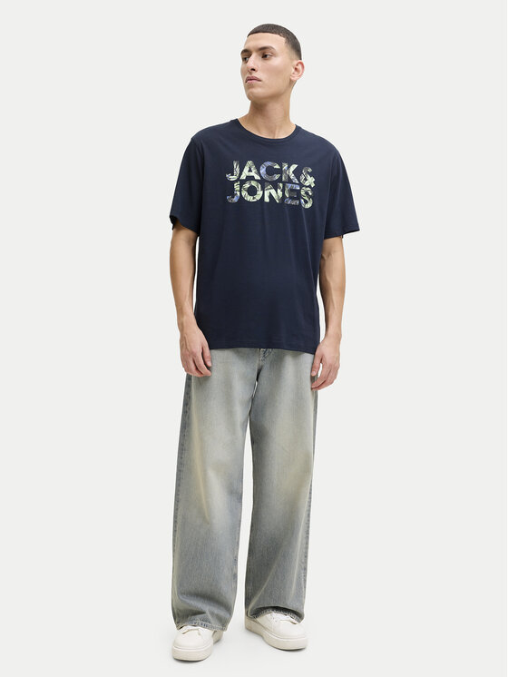Jack & Jones Jack & Jones Camiseta Ejeff Logo 12288536 Azul marino Regular Fit