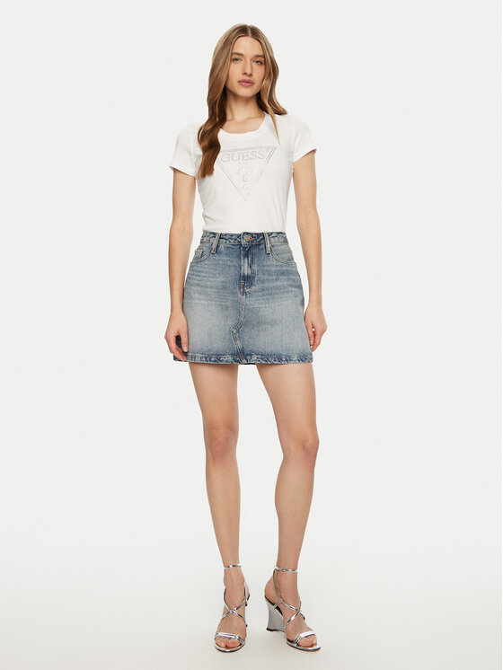 Guess Guess Футболка W5RI11 J1314 Білий Regular Fit
