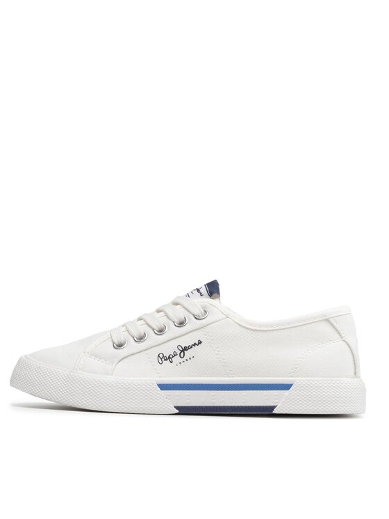 Pepe Jeans Tenis superge Pepe Jeans Brady Boy Basic PBS30527 Bela