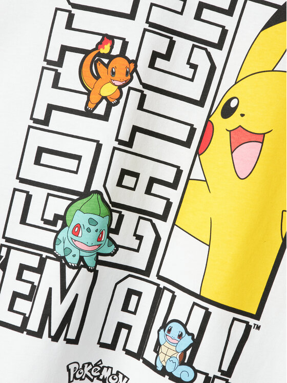 NAME IT NAME IT Camiseta Flame Pokemon 13240895 Blanco Standard Fit