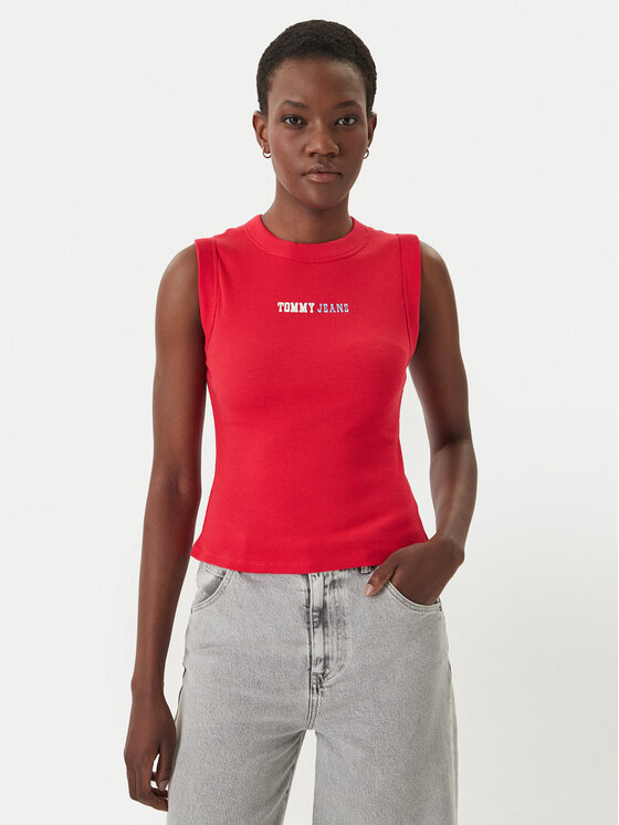 Tommy Jeans Tommy Jeans Top DW0DW22577 Rojo Slim Fit