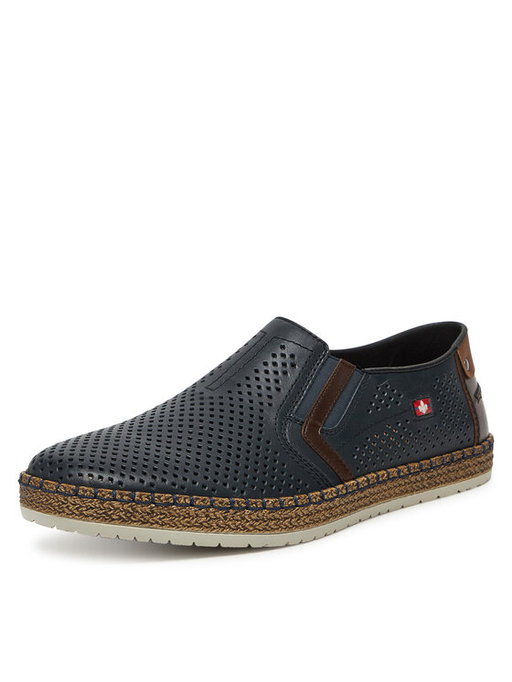 Rieker Pantofi Rieker B5297-14 Bleumarin