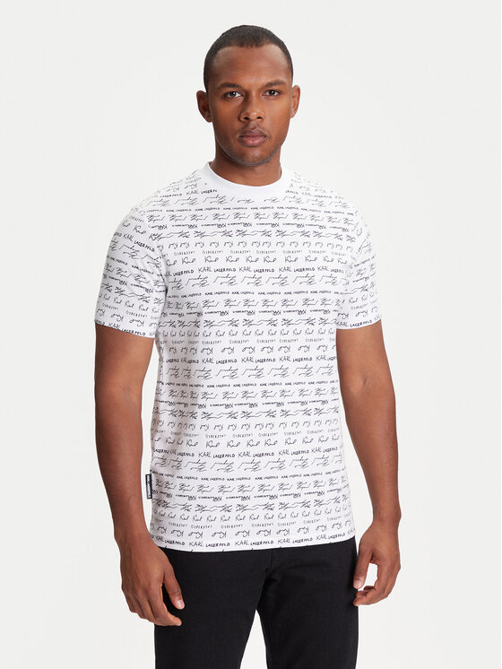 KARL LAGERFELD KARL LAGERFELD Majica 755040 553225 Bela Regular Fit