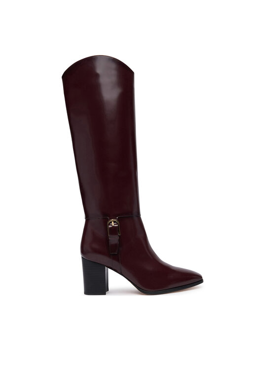 LAUREN RALPH LAUREN Kozačky LAUREN RALPH LAUREN Rlyn Bk T Hl Bo Tal 802P12879003 Tmavě hnědá