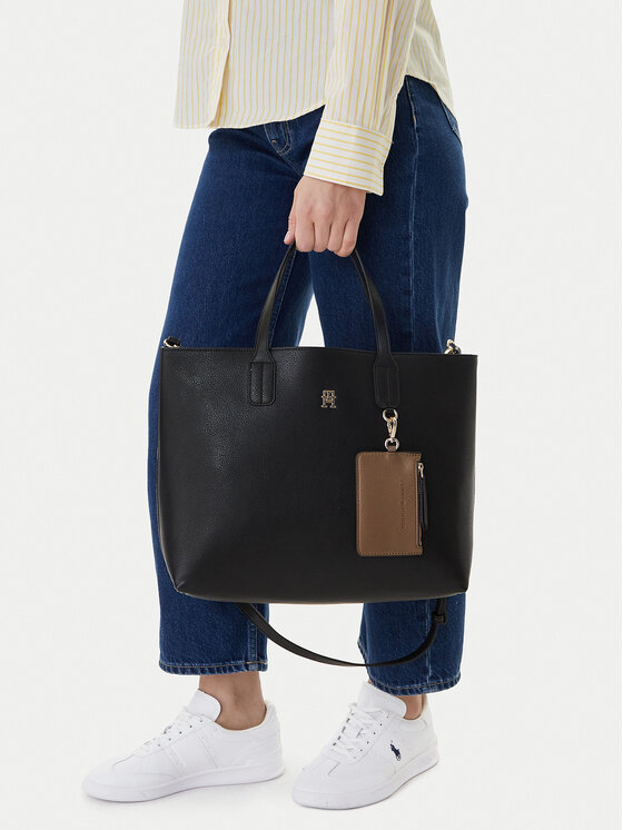 Tommy Hilfiger Borsetta Tommy Hilfiger Th Icon Satchel AW0AW18122 Nero