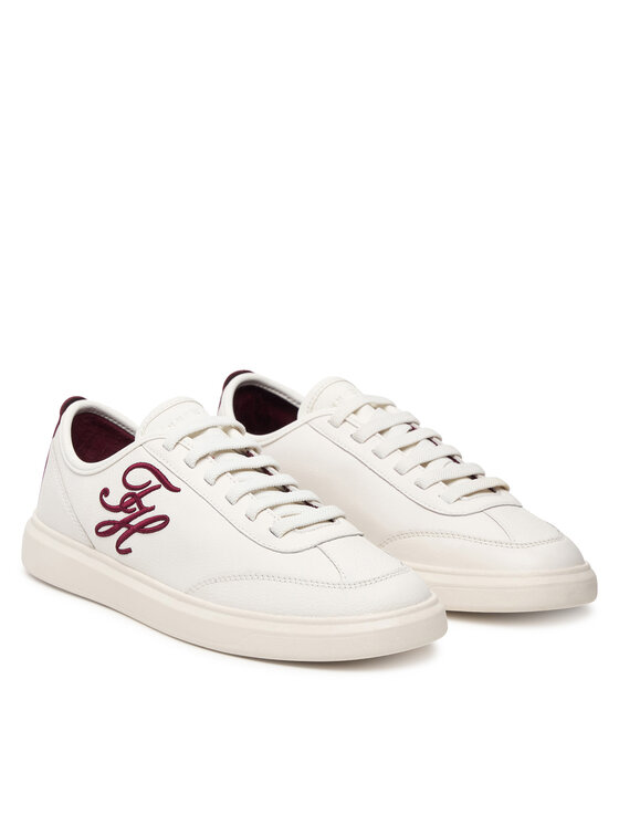 Tommy Hilfiger Tenisice Tommy Hilfiger Th Icon Court Script Premium FW0FW09604 Krem