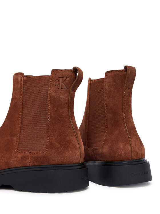Calvin Klein Sztyblety Calvin Klein Combat Ess Chelsea Boot Su YM0YM01372 Brązowy