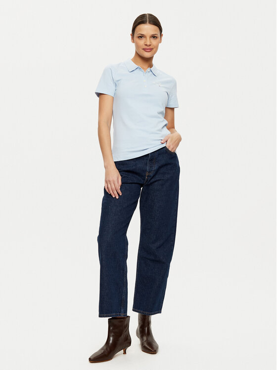 Tommy Hilfiger Tommy Hilfiger Polo WW0WW43930 Celeste Slim Fit