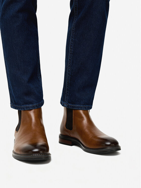 Lanetti Kotníková obuv s elastickým prvkem Lanetti CEO-1853 124AM Hnědá