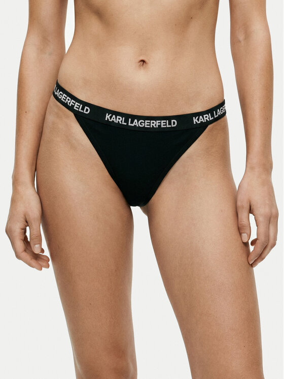KARL LAGERFELD KARL LAGERFELD Conjunto de bragas brasileñas B1W47032 Negro