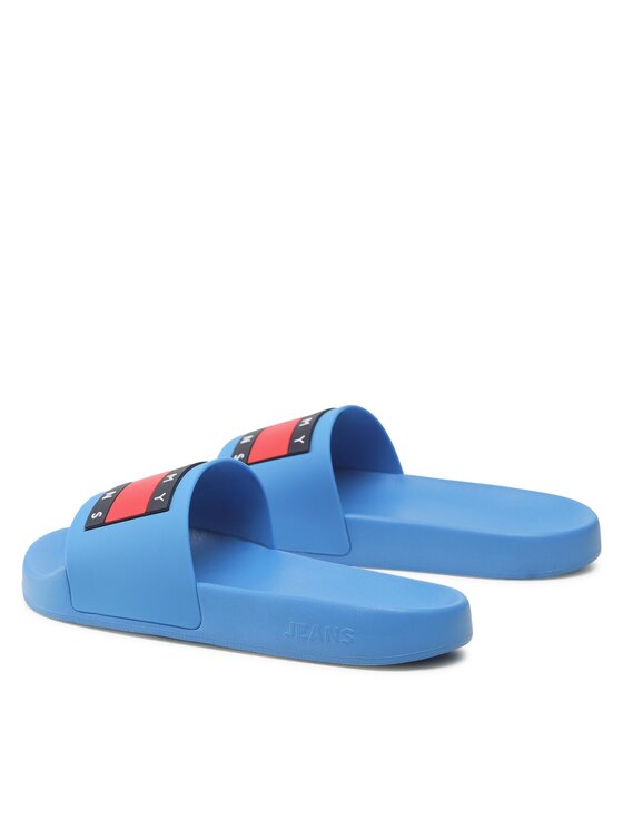 Tommy Jeans Чехли Tommy Jeans Flag Pool Sld Ess EN0EN02115 Син
