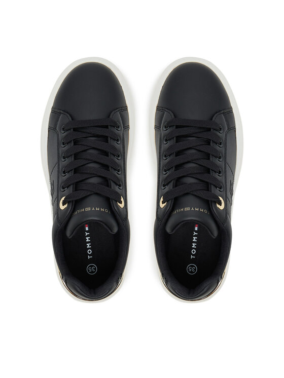 Tommy Hilfiger Sneakersy Tommy Hilfiger Low Cut Lace-Up T3A9-33985-1355 Čierna