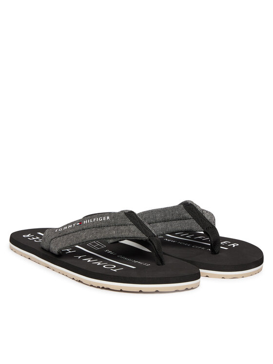 Tommy Hilfiger Chancletas Tommy Hilfiger Hilfiger Chambray Beach Sandal FM0FM05751 Gris