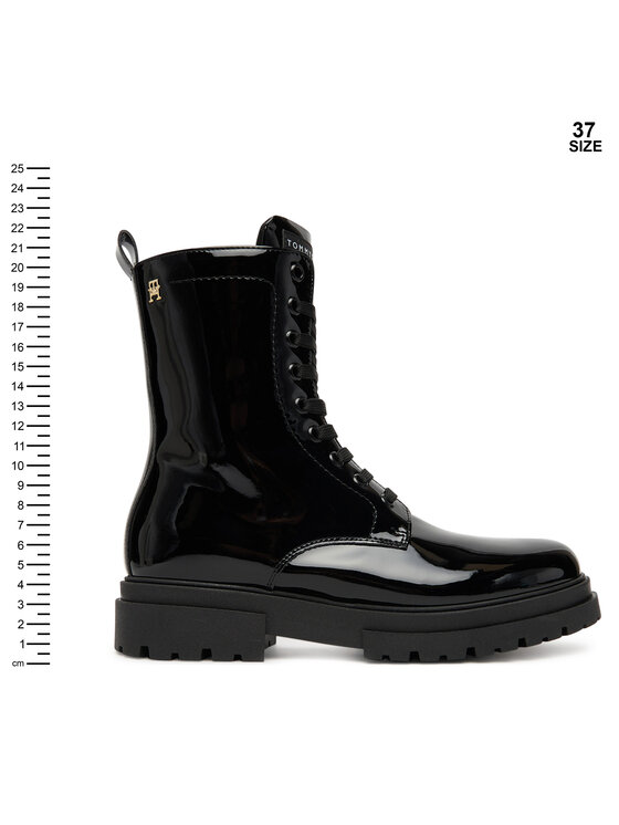 Tommy Hilfiger Trapper stila apavi Tommy Hilfiger Lace-Up Bootie T4A5-34025-0775 D Melns